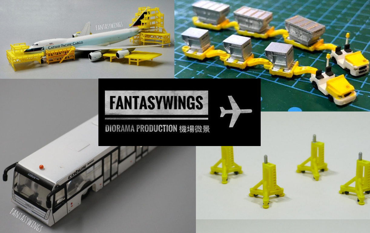 5 each type 3D Printed Model 1:400-20 x Airport Containers 