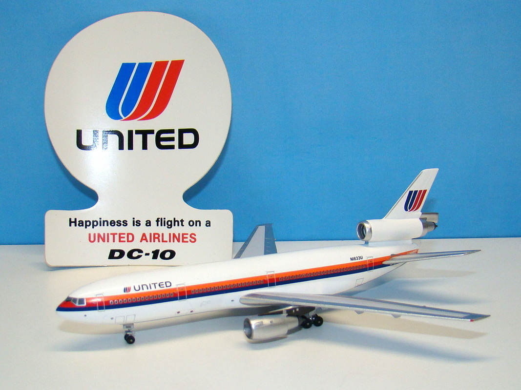 HAPPINESS IS A FLIGHT ON A UNITED AIRLINES DC-10 DC-10 UNITED AIRLINES STICKER
