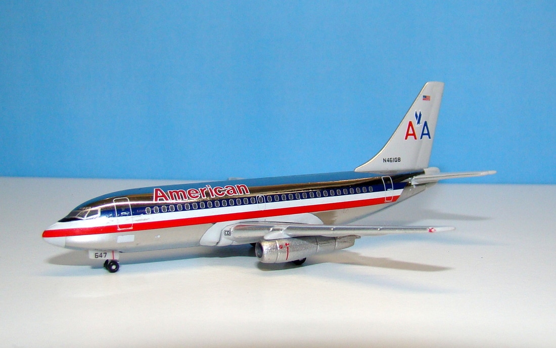 Jet-X American Airlines Boeing 737-200 1:400 Scale Die Cast in Factory Box