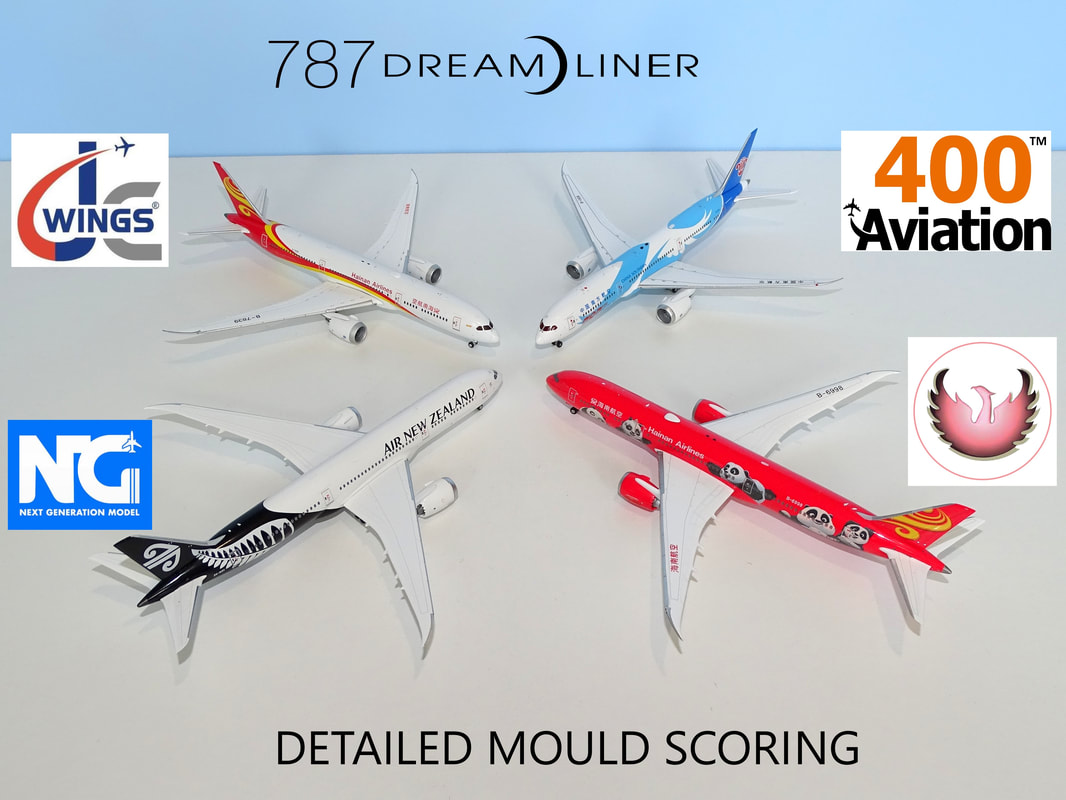 Boeing 787-9 1:400 Scale Detailed Mould Comparison Review 