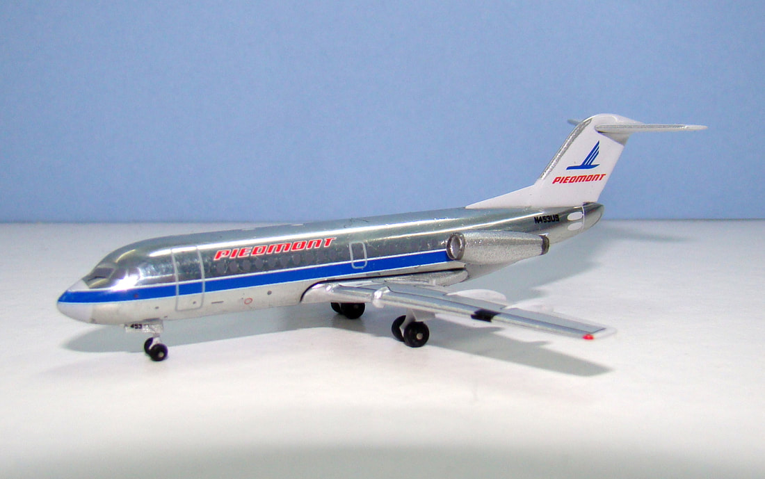 Schabak Fokker F-28-1000 Piedmont Airlines in 1:600 scale 